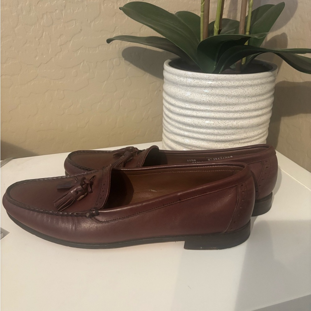 Bostonian Crown Windsor First Flex Men's Brown Loafers With Tassels Sz 10.5 N